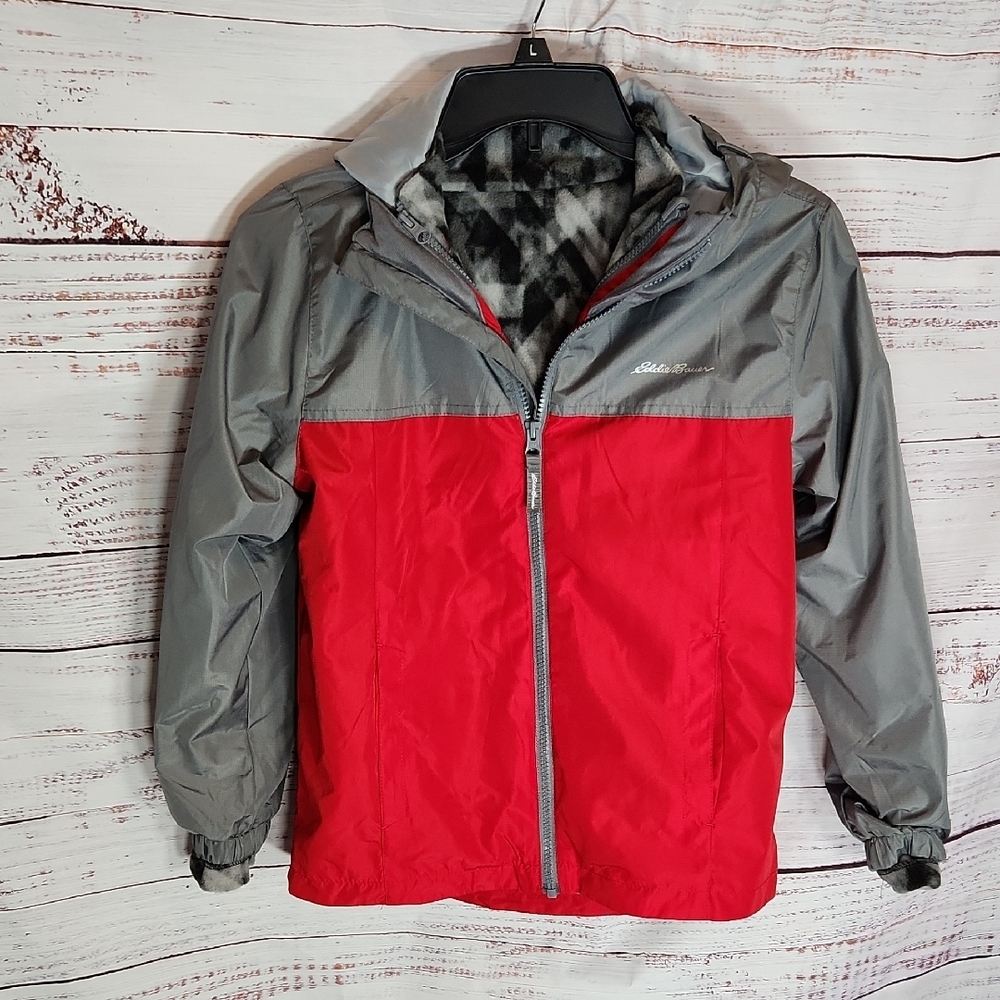 Eddie Bauer Kids Raincoat in Red and Gray